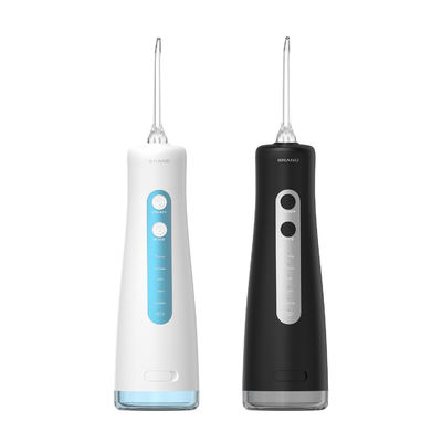 Cordless Oral Water Flosser AOW07 with 4 Nozzles 1600 Pulsations/Min White Design Built in Timer