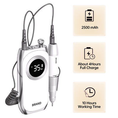 OEM Cordless Electric Nail Drill 35000rpm Rechargeable File with Type C charging Cable