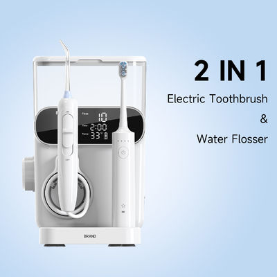 Electric Oral irrigator 1000ml Capacity 2 IN 1 Countertop Water Flosser with Toothbrush Combination